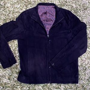 Men’s Ted Baker Navy Suede leather jacket